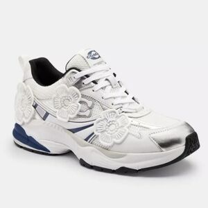 Coach Mesh Sneaker With Tea Rose